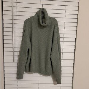 H&M Sage Green Cowl Neck Sweater